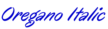 Oregano Italic police de caractère
